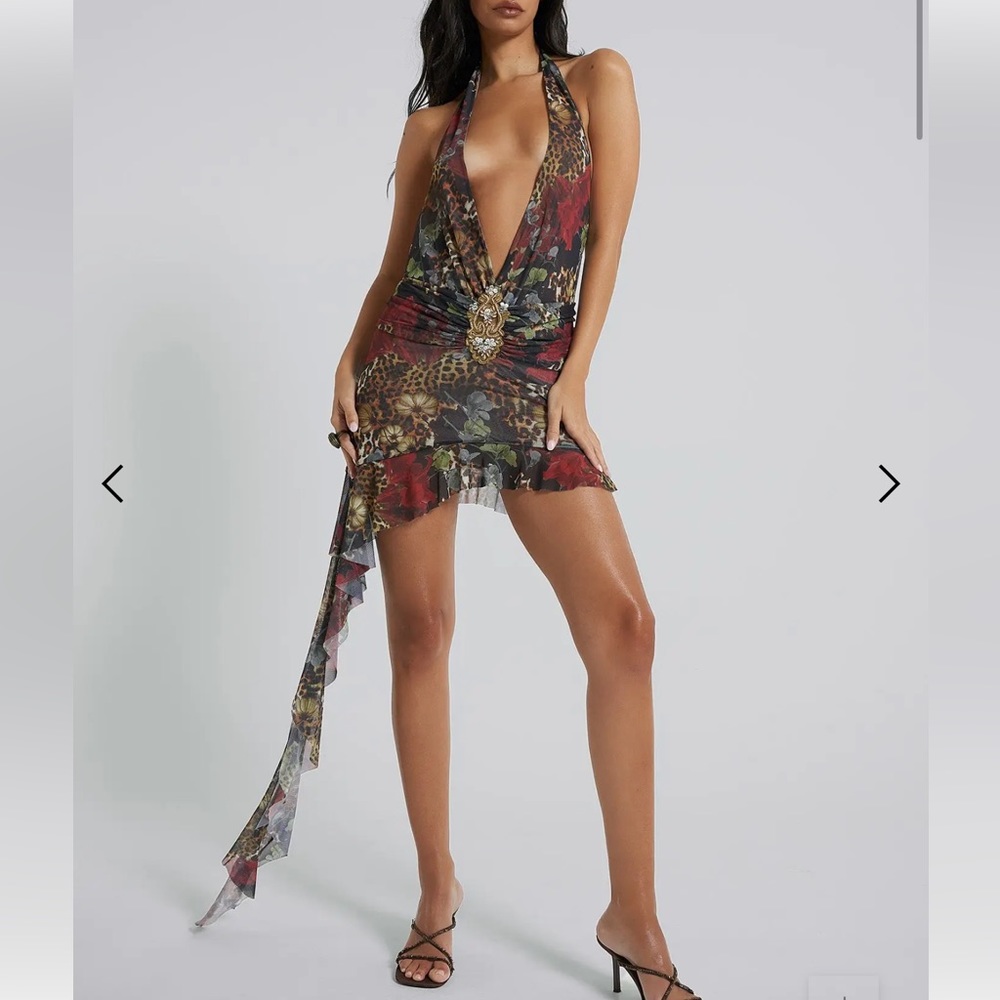 CINDY PLUNGE MINI DRESS